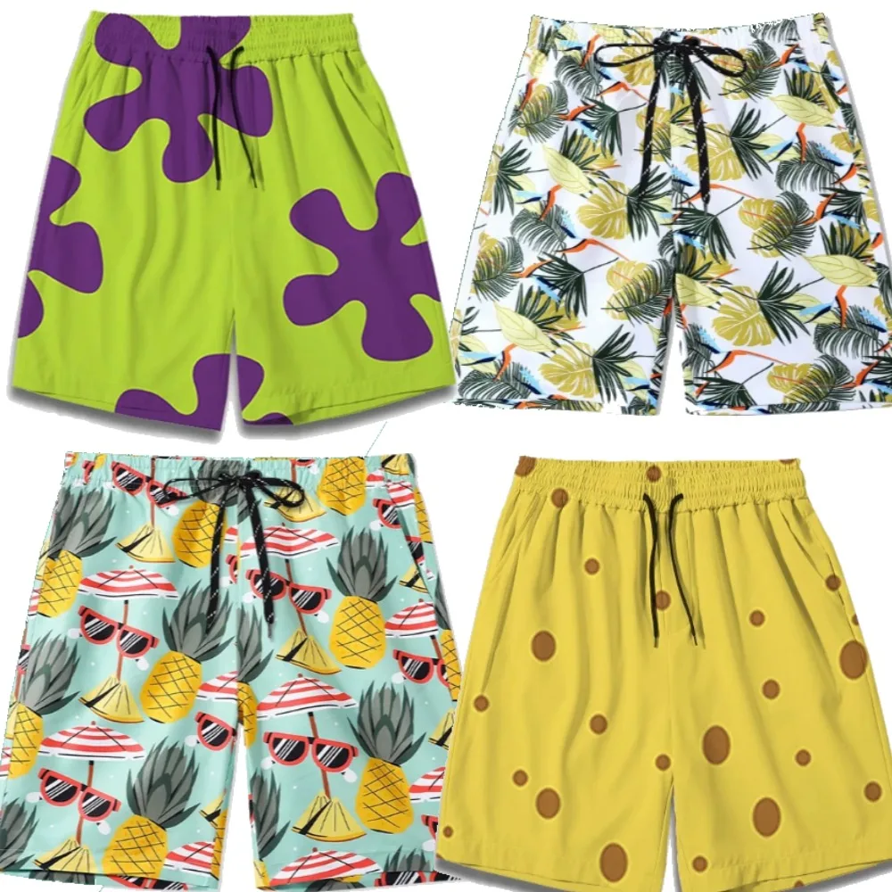 

Men's Quick Dry Swim Shorts with Drawstring Tropical Print Beach Swimwear for Surfing Swimming Pool Party Summer Vacation