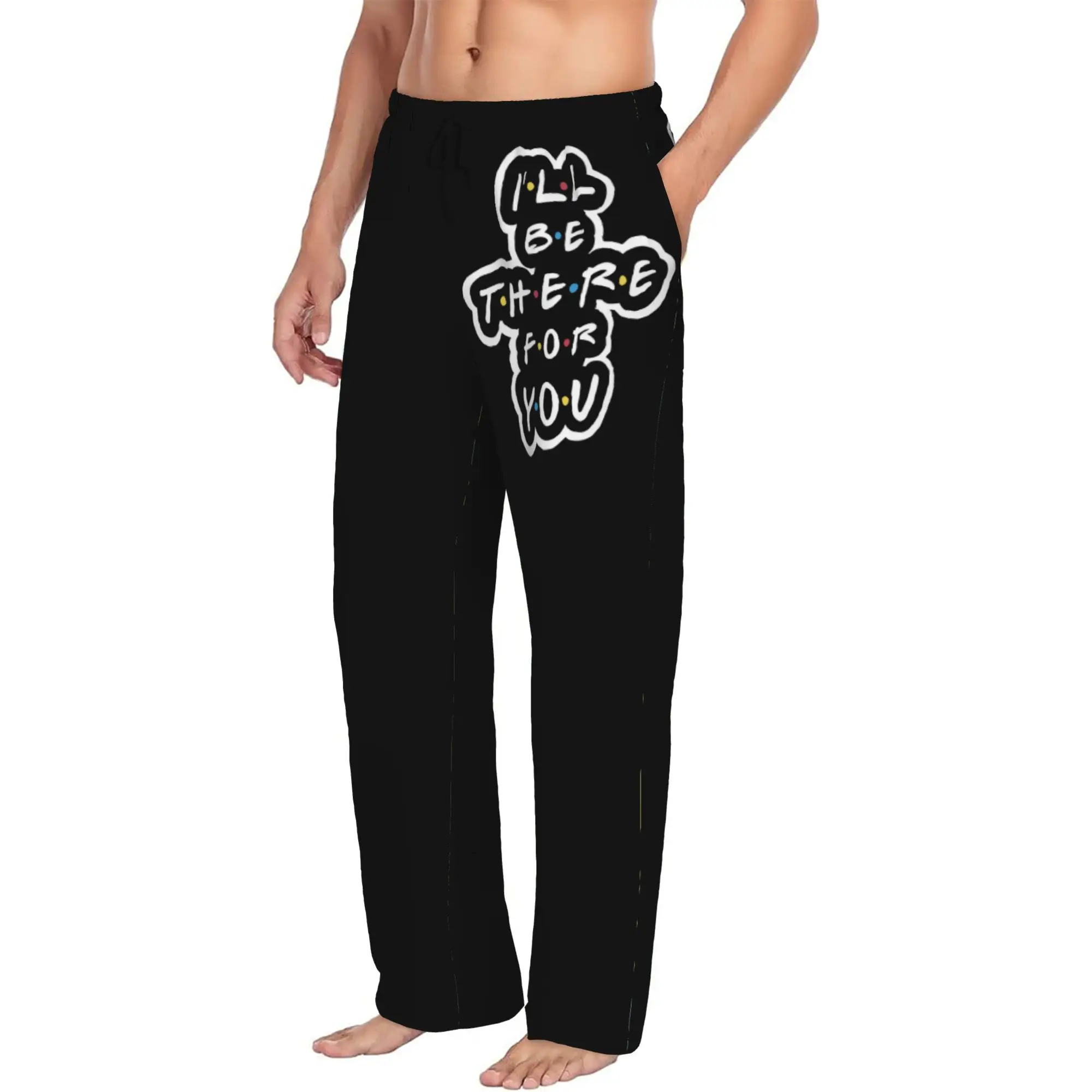 Custom Printed Funny TV Show Friends Pajama Pants for Men  Sleep Sleepwear Bottoms with Pockets