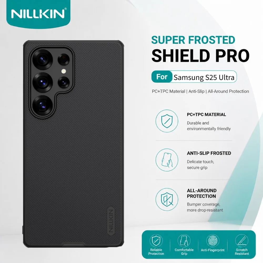 Nillkin Case For Samsung Galaxy S25 Ultra S25+ S24 S23 Plus Frosted TPU Shockproof Anti-Fingerprint CA4001