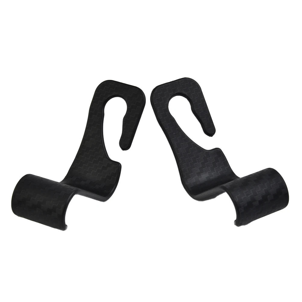 

Car Interiors Hook Storage Hook 2pcs ABS Back Seat Carbon Fiber Plastic Bags Seat Organizer Hanger High Quality