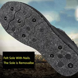 Felt Sole with Nails Reef Rock Removable Sole Felt Spike Bottom Wading Sole for Fishing Shoes Size 39-45