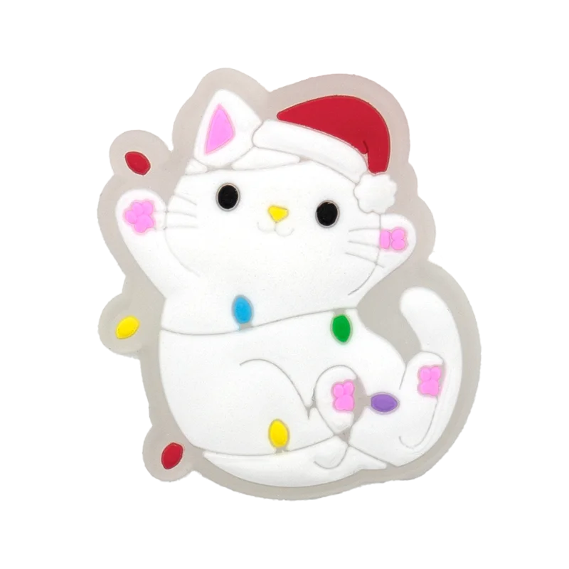 1 stücke LED Nette Tiere Schuhe Charms Lustige Ente Schwein Panda Katze Leuchtende Schuh Dekorationen Rosa Salamander Tintenfisch Clog Zubehör – Detail 13