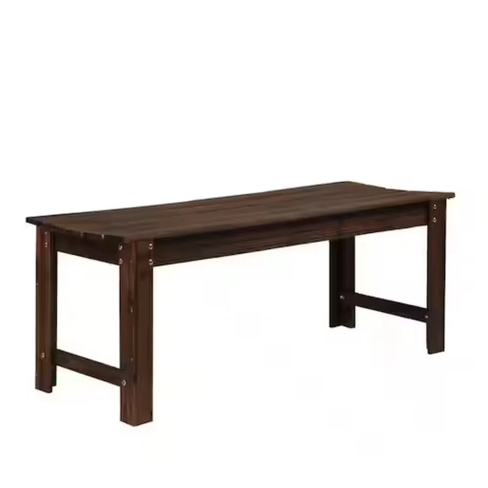 

Outdoor Wood Bench, 48" Outdoor Bench Patio Wooden Bench Garden Bench Outdoor Backless Bench for Deck Patio
