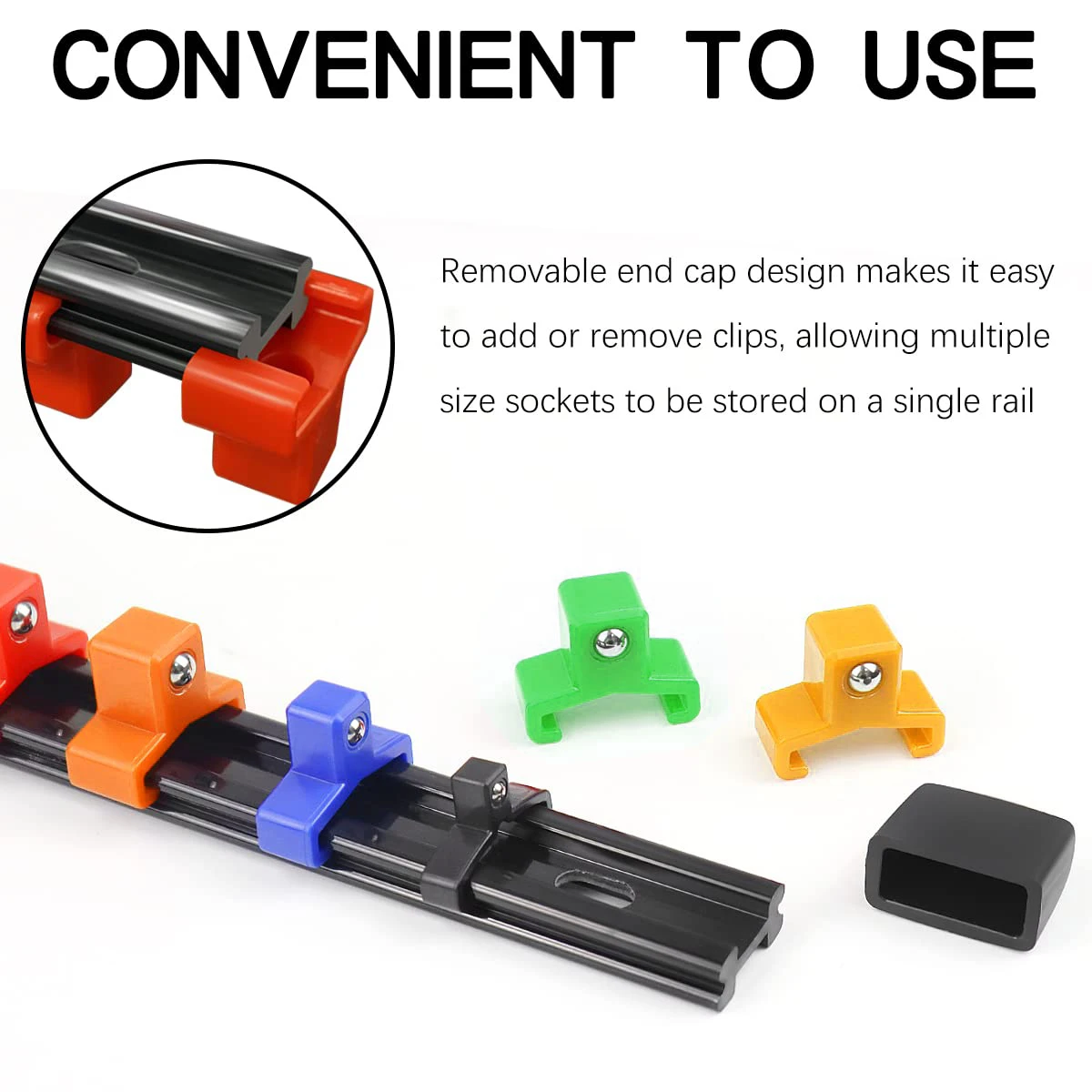 Imagem -03 - Traight-chave de Plástico Titulares Universal Socket Organizer Rail Bracket Ferramentas de Reparação Chave de Parede Soquete Home Tools 2