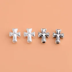 S925 Sterling Silver Cross Jewelry Accessories  Handmade DIY beaded material bracelet beads for making