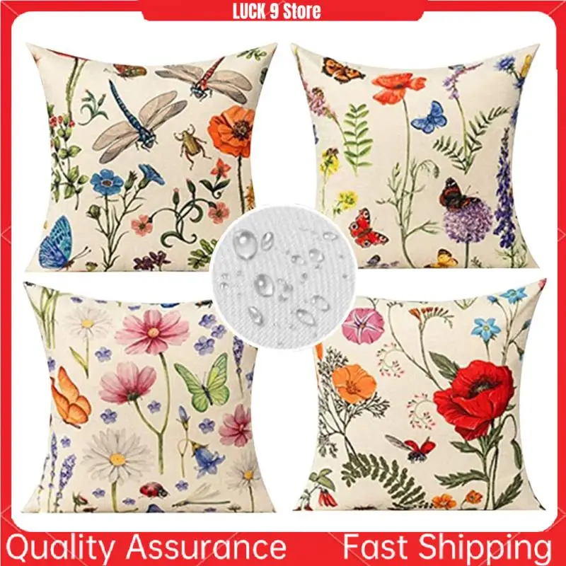 Outdoor Pillow Covers 18X18inch Set Of 4 Outdoor Waterproof Pillow Covers For Patio Furniture Garden-AB52