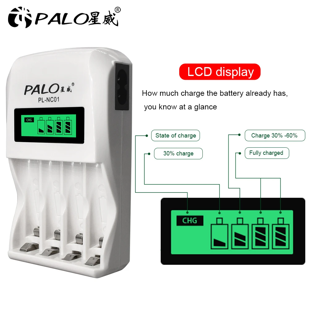 PALO 4-20pcs 1100mAh AAA 재충전 전지 1.2V ni mh AAA 건전지 재충전 용 3A 건전지 건전지 재충전 용 aaa Battey