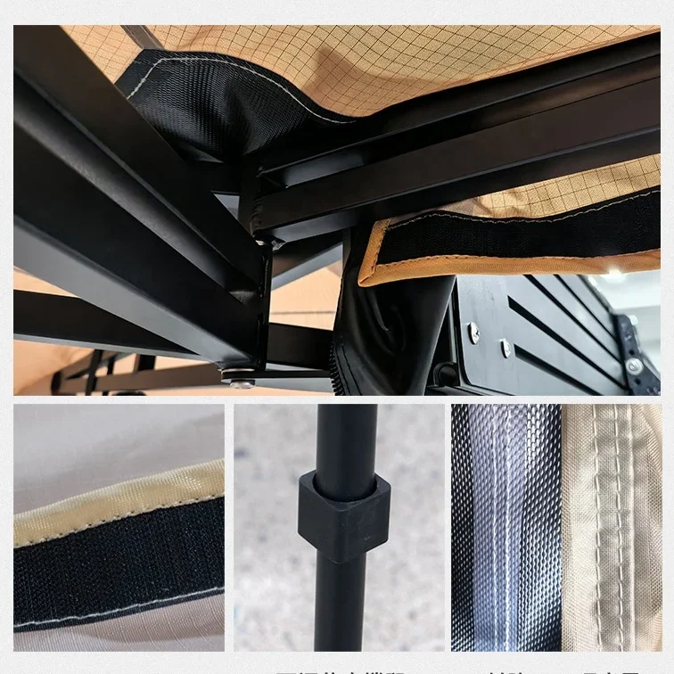 2026270-degree Car Side Fan-shaped Roof Tent Oxford Cloth Four-season Tent