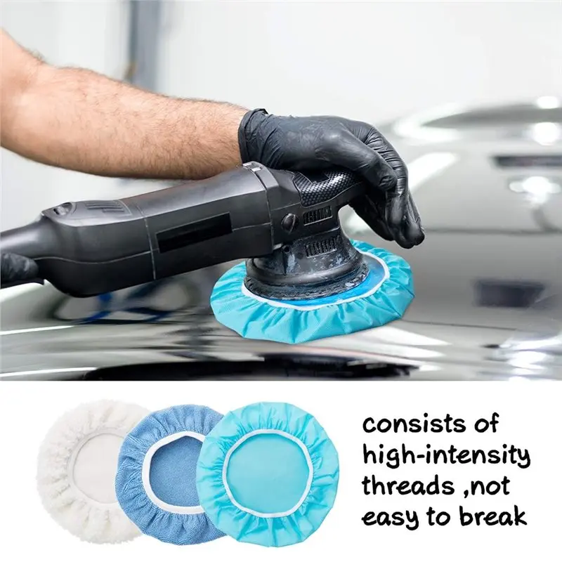 BHBD-20 Pieces Car Orbital Buffer Polisher Pad Bonnet Microfiber Max Bonnet Car Care Accessories