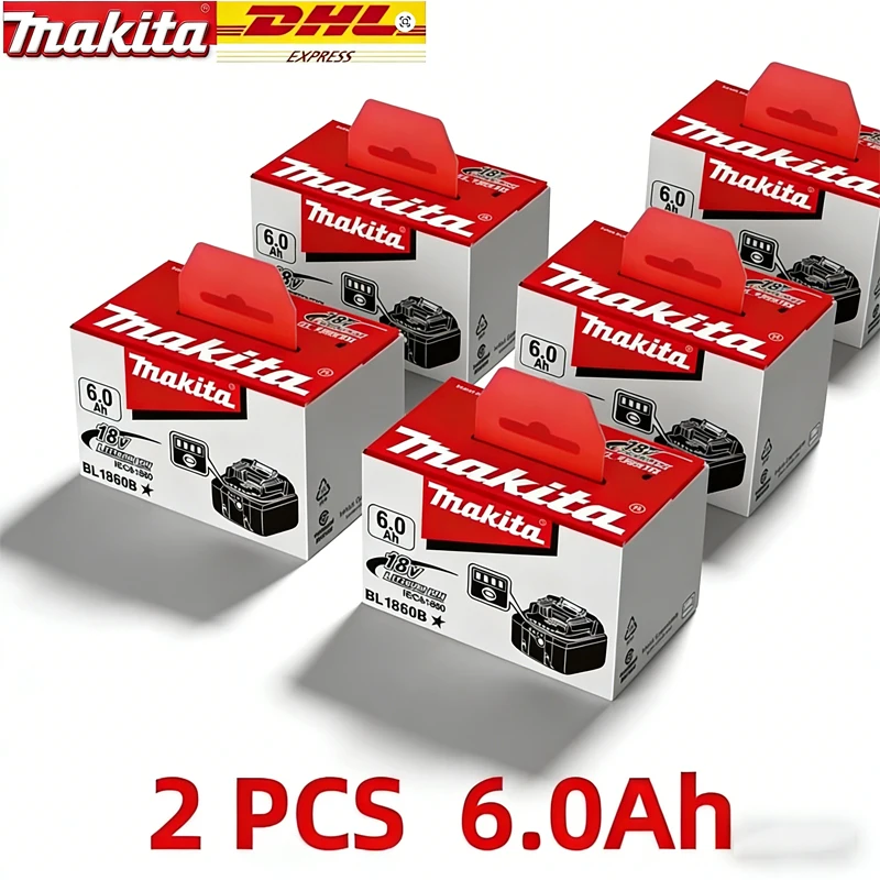 Batterie Makita d'origine, batterie rechargeable 6,0 Ah 18 V pour outils électriques Makita 18 V DHP489 DGA404 DDF487 DTD173 DAS180 HR140D