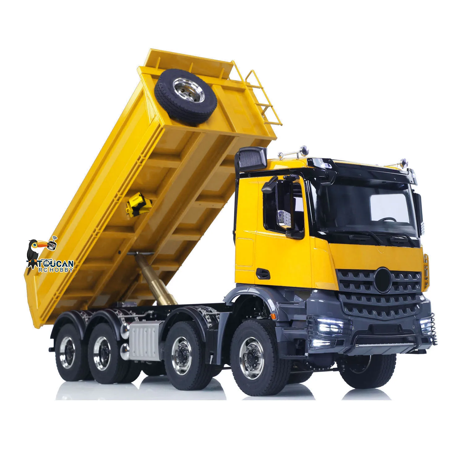 

В наличии 8x8 Гидравлический самосвал с дистанционным управлением 1/14 Металлический самосвал с дистанционным управлением и системой Sould Light 3-скоростная модель трансмиссии