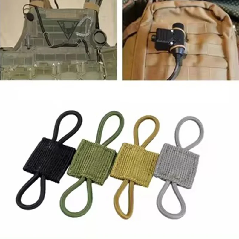 5pcs Backpack Binding Buckles Elastic Binding Buckle Carabiner Clip Bags Clasp Cord Fix Gear Elastic Strap