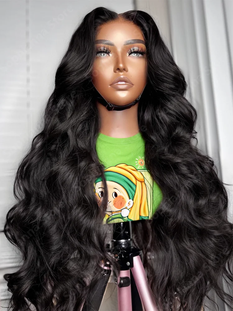 Body Wave 13x4 HD Transparent Lace Front 100% Human Hair Wig black 13x6 Lace Frontal Wigs 30 32 40 Inch Pre Plucked For Women