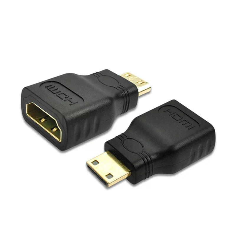 Mini HDMI to HDMI Adapter Gold Plated Male to Female Converter for HDTV Flat