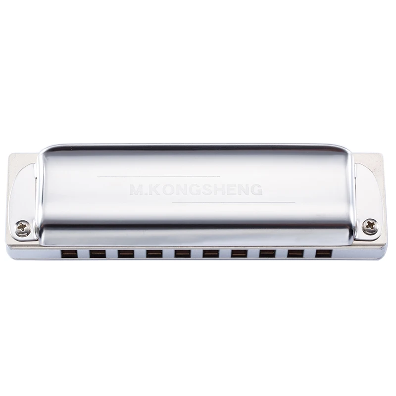 KONGSHENG-Solist,10 Hole Diatonic Harmonica, Folk Blues Harp, Stainless Steel Cover Mouth Organ, Professional Musical Instrument