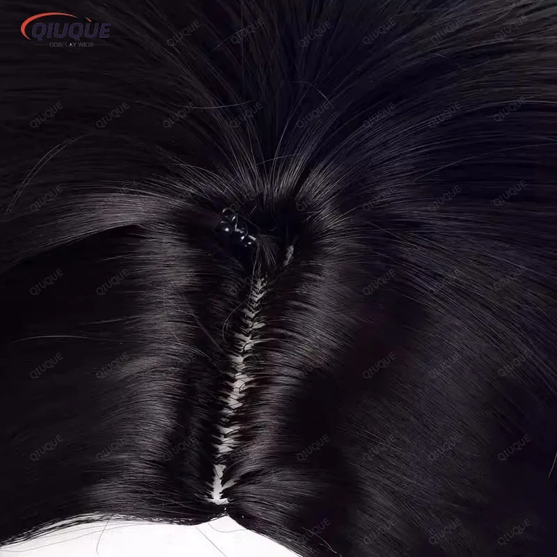 Peruka Cosplay LQProspector Norton Campbell Krótka Czarna Peruka Cosplay Anime Odporna na Ciepło Syntetyczna Peruka + Czepek pod Perukę