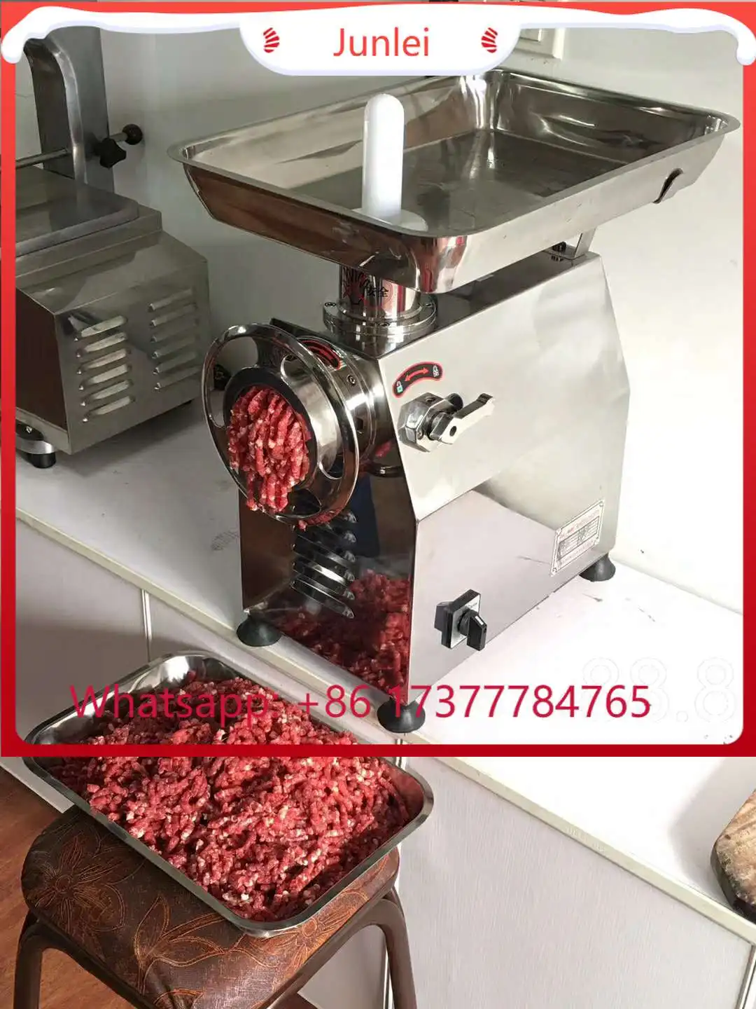 Stainless Steel Chicken Grinder Frozen  Meat Mincer  New Model Electric Steel Meat Grinder Meat Mixer for Sale
