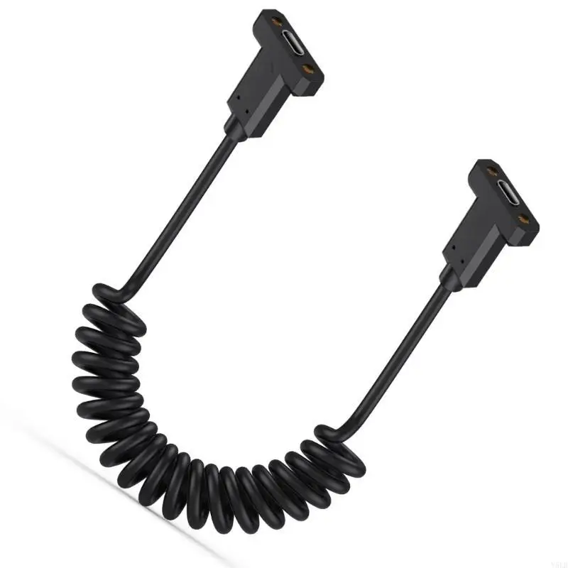 Y5LB Spring Loaded USB5 Type C Extension Cord 16K Display 240W PD3 1 Charging cord