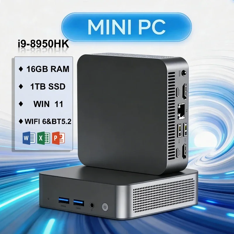 

i9-8950HK Compact Mini Laptop Win11 Pro 32GB RAM 1TB/2TB SSD 4K HD WiFi6 BT5.2 Multifunctional Daily Notebook