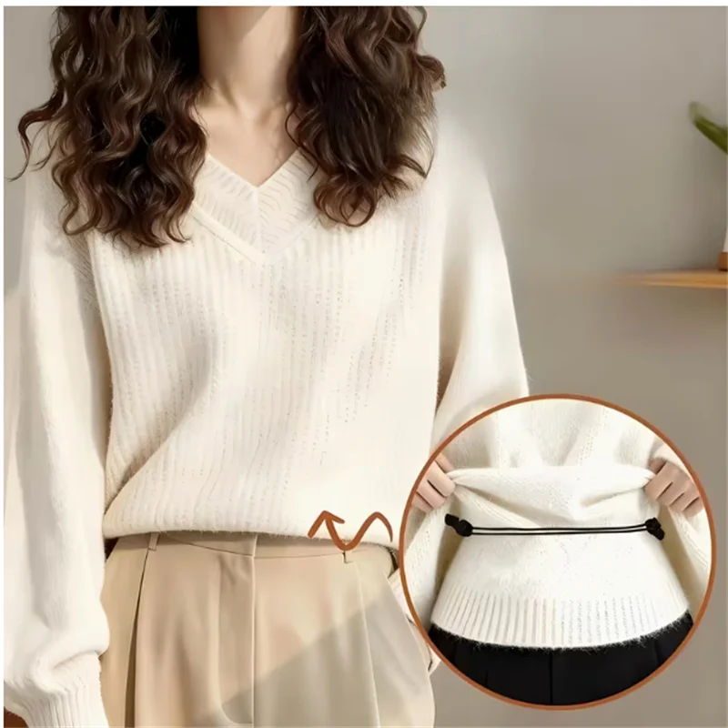 1pcs adjustable invisible drawstring waist strap, sweater hem shorten tool, no trace waist cincher for tops hoodies