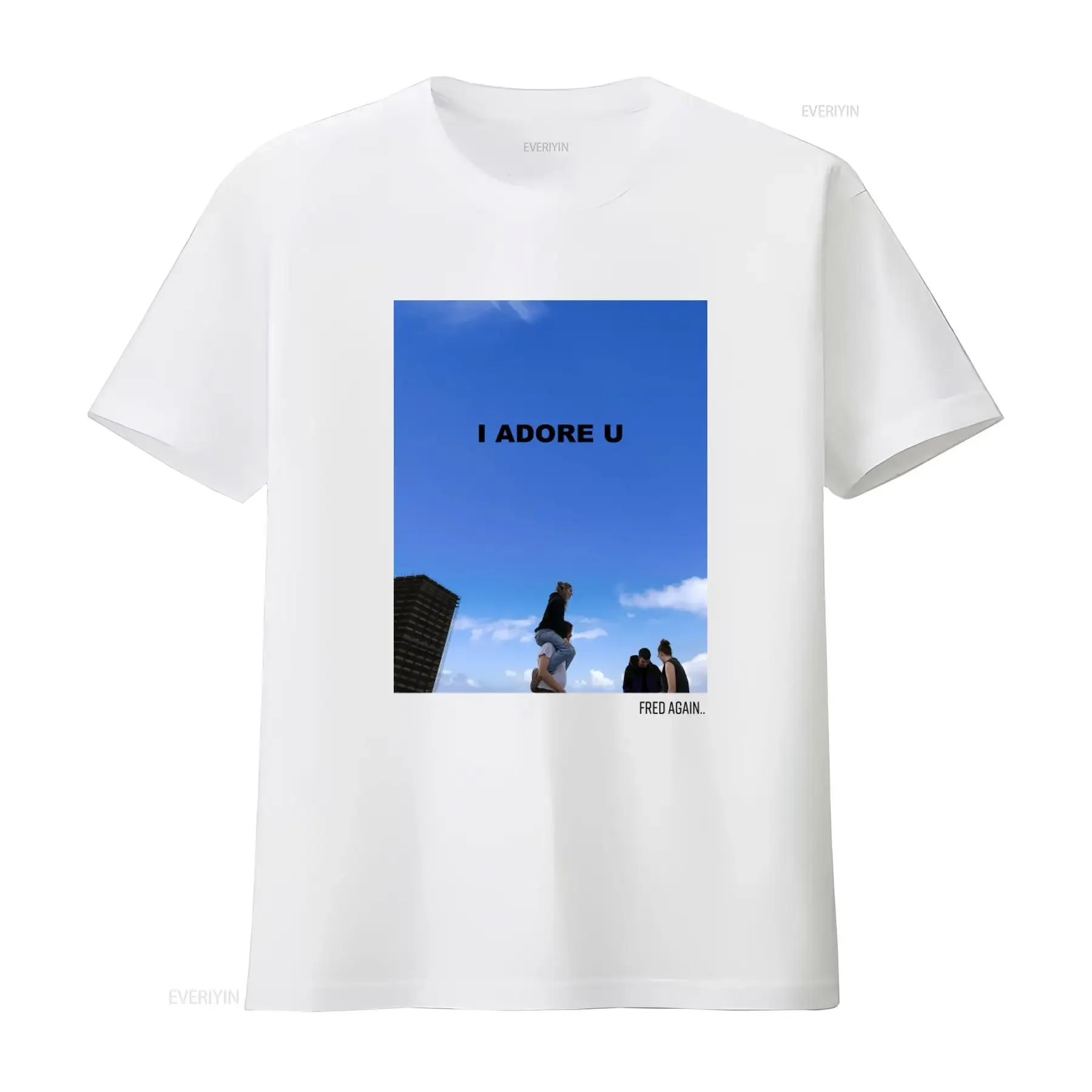 Fred Again T Shirt Merch I Adore U Streetwear  vintage Washed Unisex Slightly Stylish streetwear designer clothes Breathable