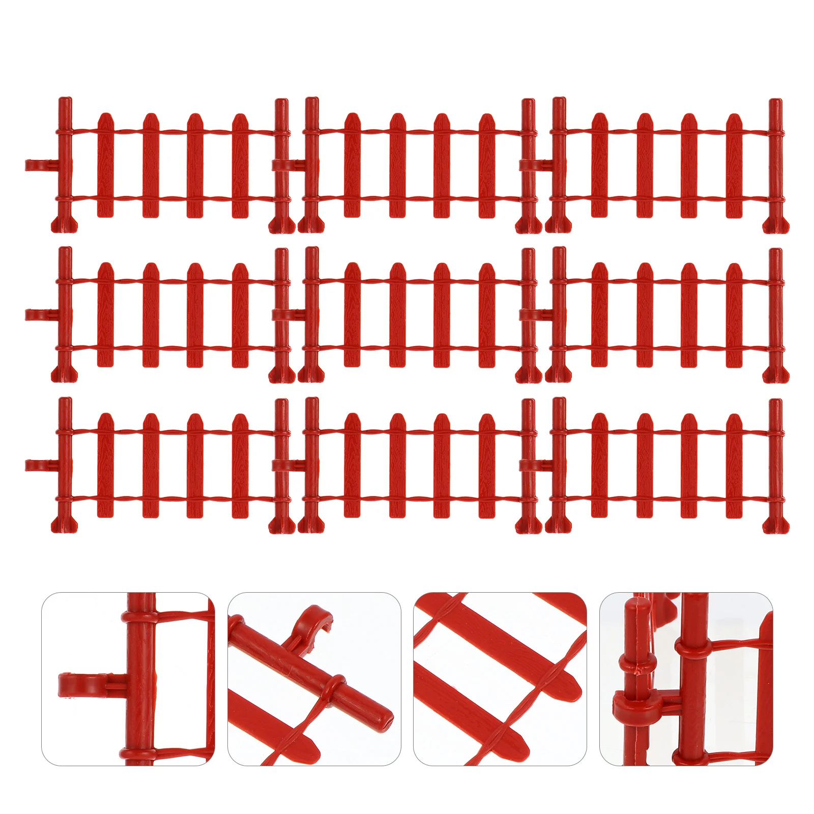 

50 Pcs Scene Fence Accessories Scenery Layout Props Fencing Accessory Plastic Toys for Sand Table Farm Mini Small Fences Models