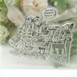 Custom Metal Die Cut and Clear Old Man Stamps, DIY Scrapbooking, Paper Cards, Embossing, Photo Album Decoration, Crafts