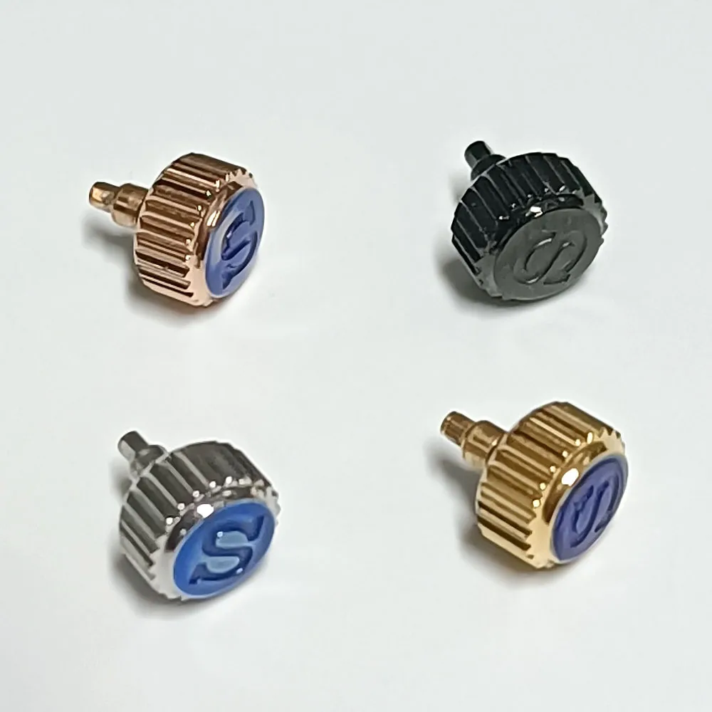 المسمار في حالة GMT تاج استبدال تاج الساعة محفورة توقيع 'S' يناسب NH34 NH 35 NH36 حركة التاج #2