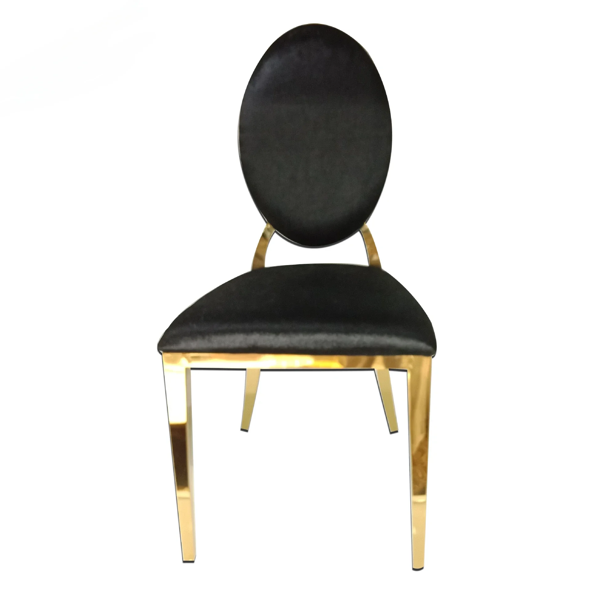 

Hotel banquet hall wedding chair stainless steel titanium small round back chair
