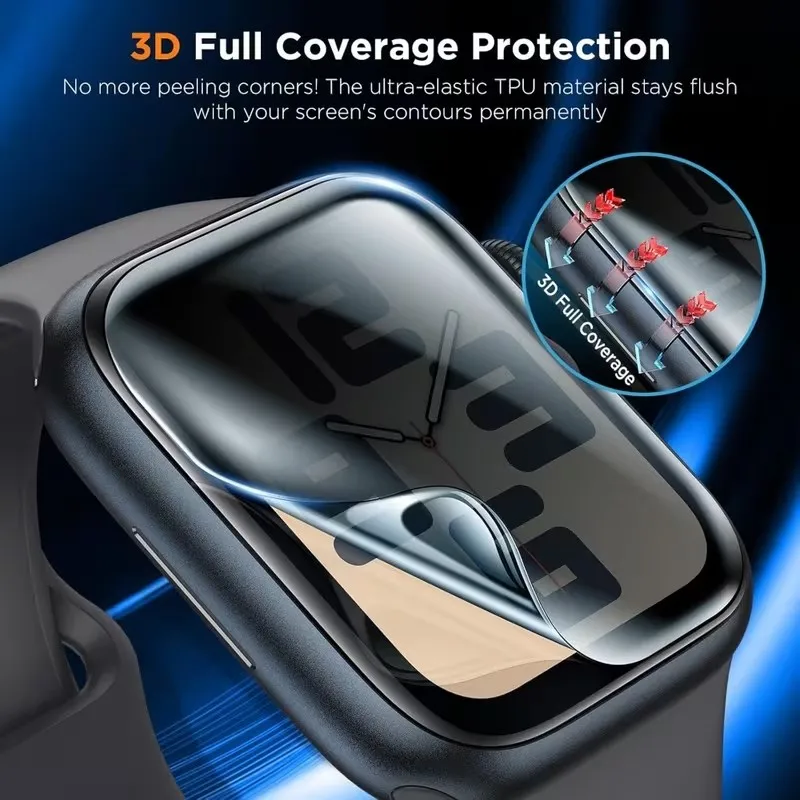 4Pcs Privacy Hydrogel Film For Redmi Watch 5 Lite 5 Active Anti-spy Screen Protector For Redmi Watch 4