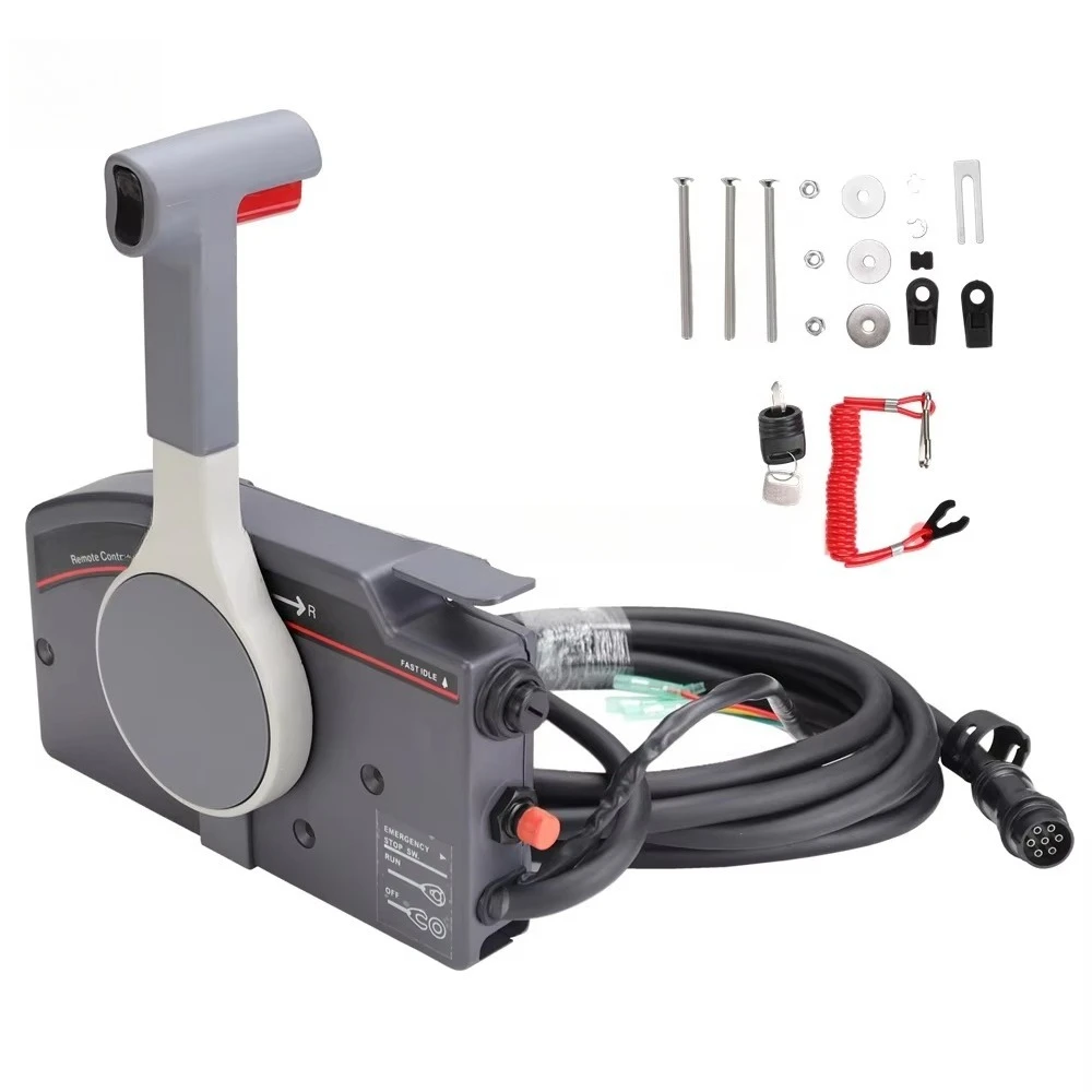 New 703-48230-14 Boat Remote Control Case for Outboard Motor with 7-Pin Wire Harness Pulled