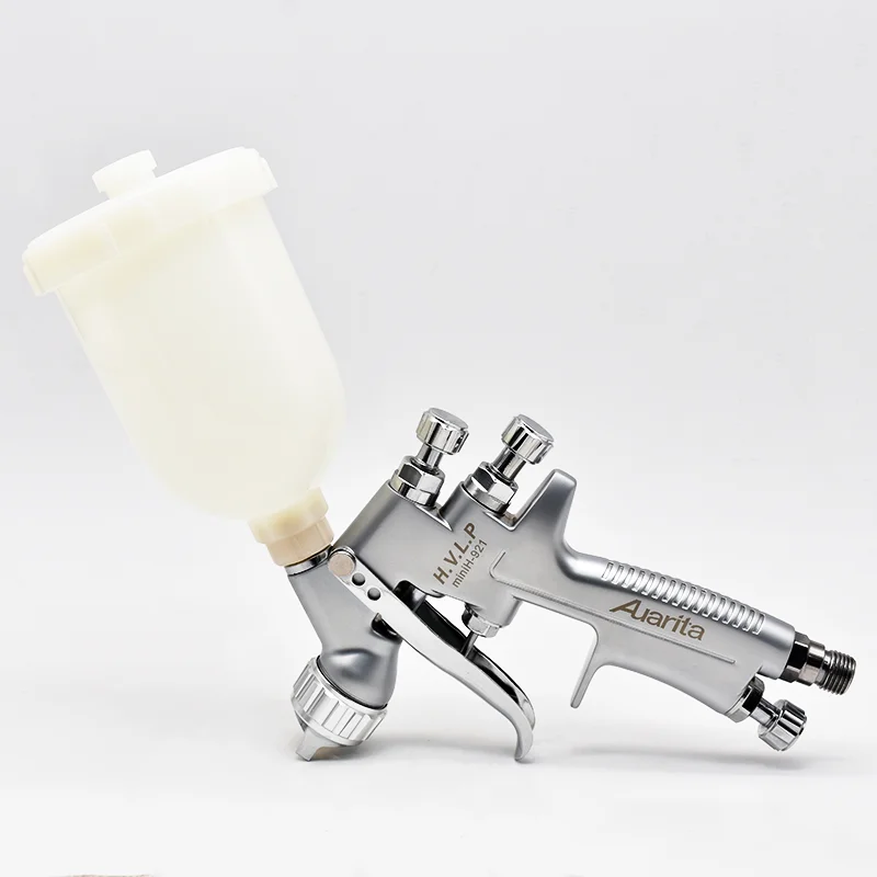 Mini H-921 pistola a spruzzo a gravità ugello da 1.0mm pistola per vernice a spruzzo per riparazione auto 400CC senza tazza pulita e adattatore pistola a spruzzo portatile per auto
