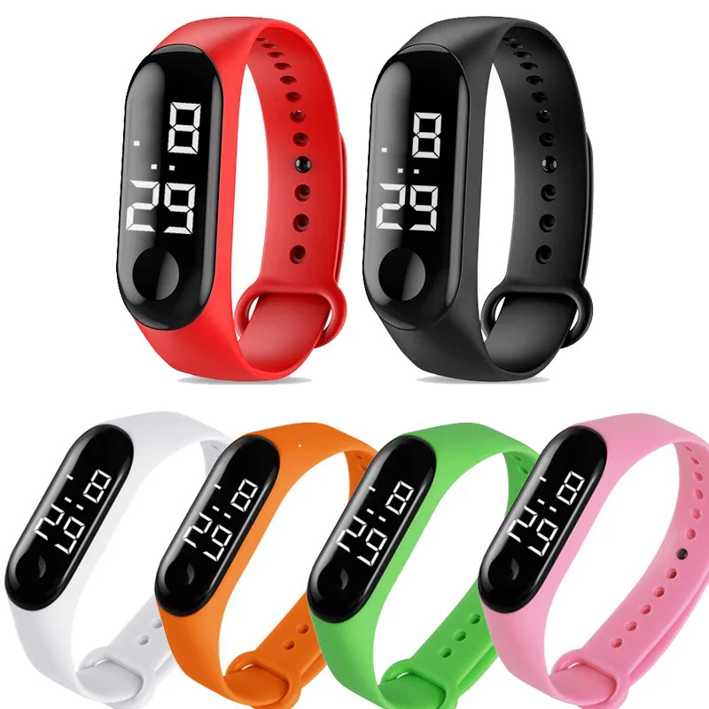 M3 Led Wristwatch Fitness Color Screen Smart Sport Bracelet Activity Running Tracker  for Men Women Silicone Watch New