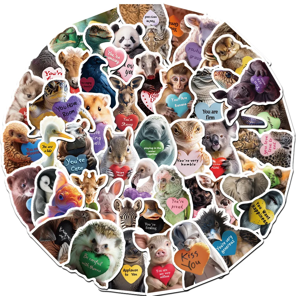 10/30/56PCS Cute animals  Stickers For Waterproof Decal Laptop Motorcycle Luggage Snowboard Fridge Phone Car Sticker