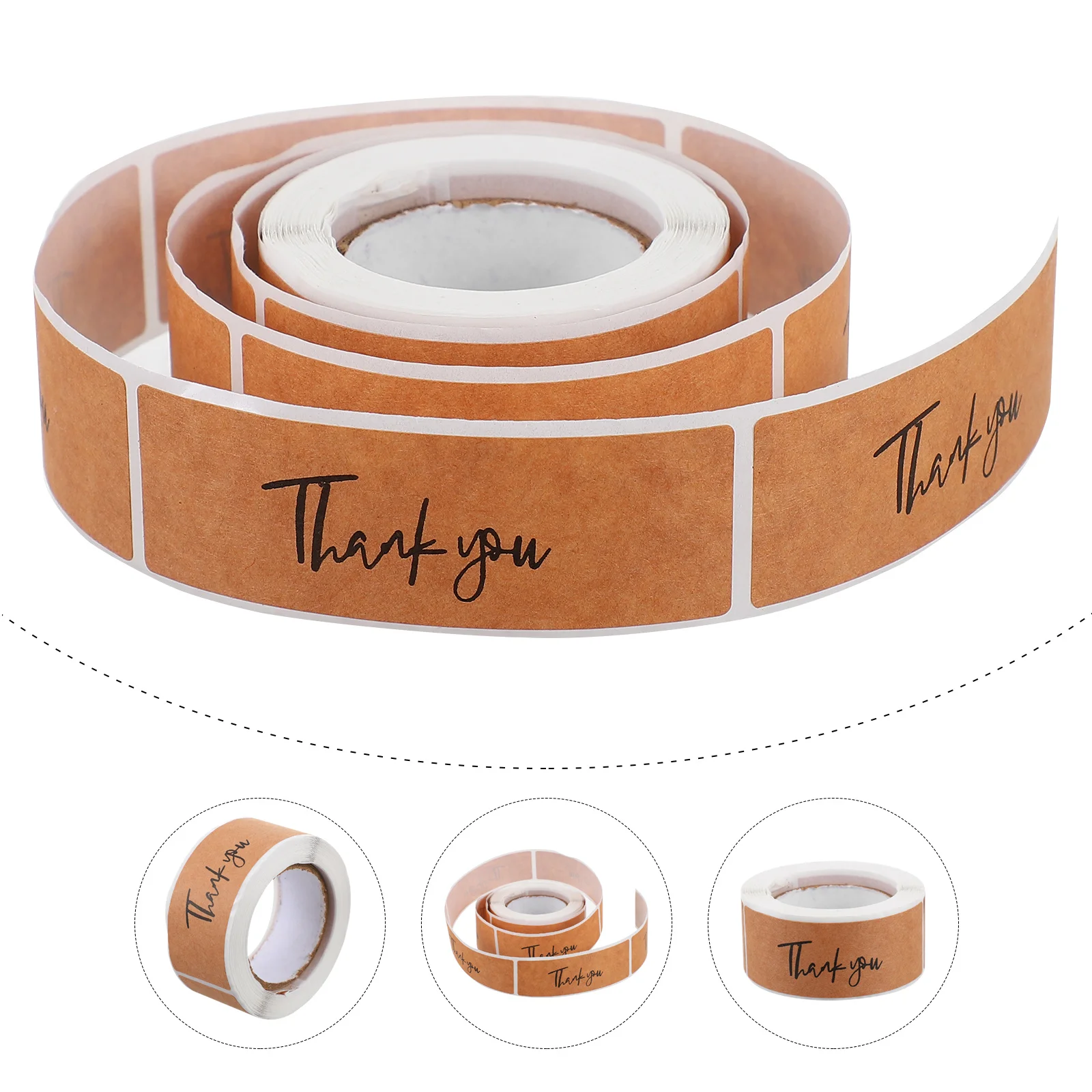 

2 Rolls Thank You Envelope Seal Stickers Decorative Business Labels Long Lasting Adhesive for Gift Packaging Gift Label