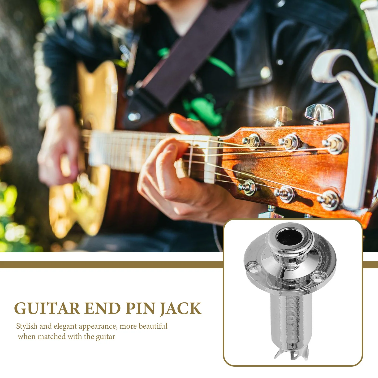 

Durable Metal Guitar End Pin Jack Tail Nail Plug Stable Electronic Guitar Output Socket Pickup Plug End Pin Jack