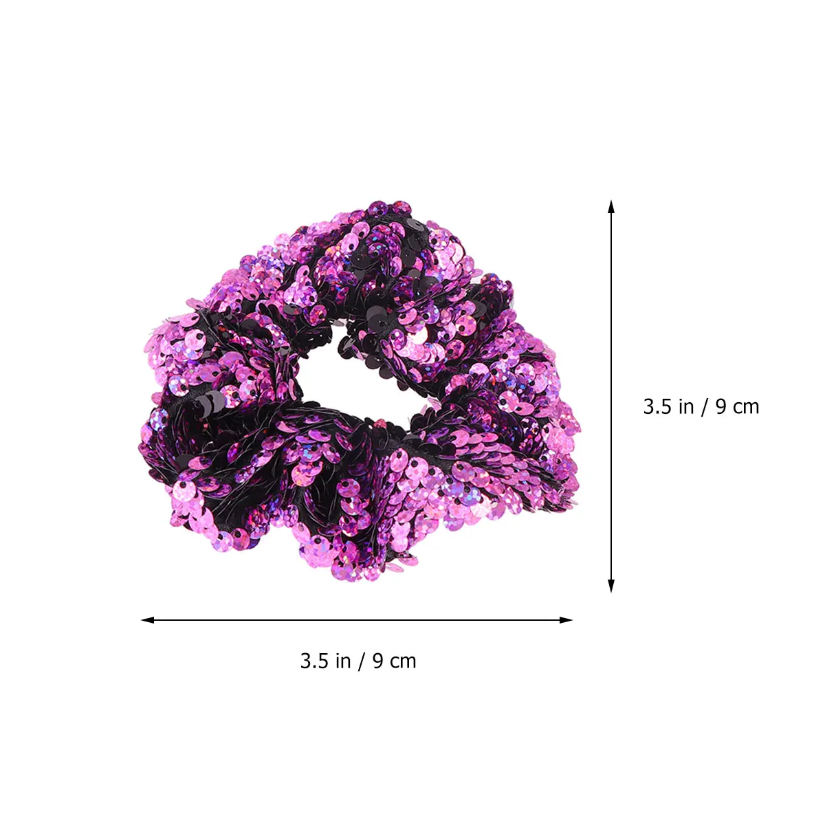 

Sequins Hair Tie Flash Ponytail Holder Elastic Band for Girls Long Lasting Durable Bright Color Chic Everyday Wear Matching