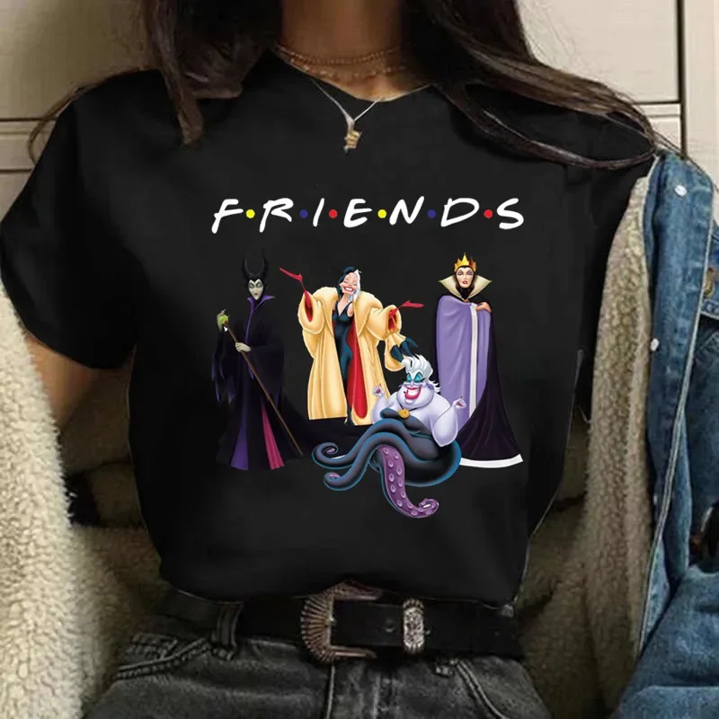 Fashion Villain Queen Women T-shirt Harajuku 90s Ladies Aesthetic Friends T-shirt Kawaii Short Sleeves T Shirt Women Clothing