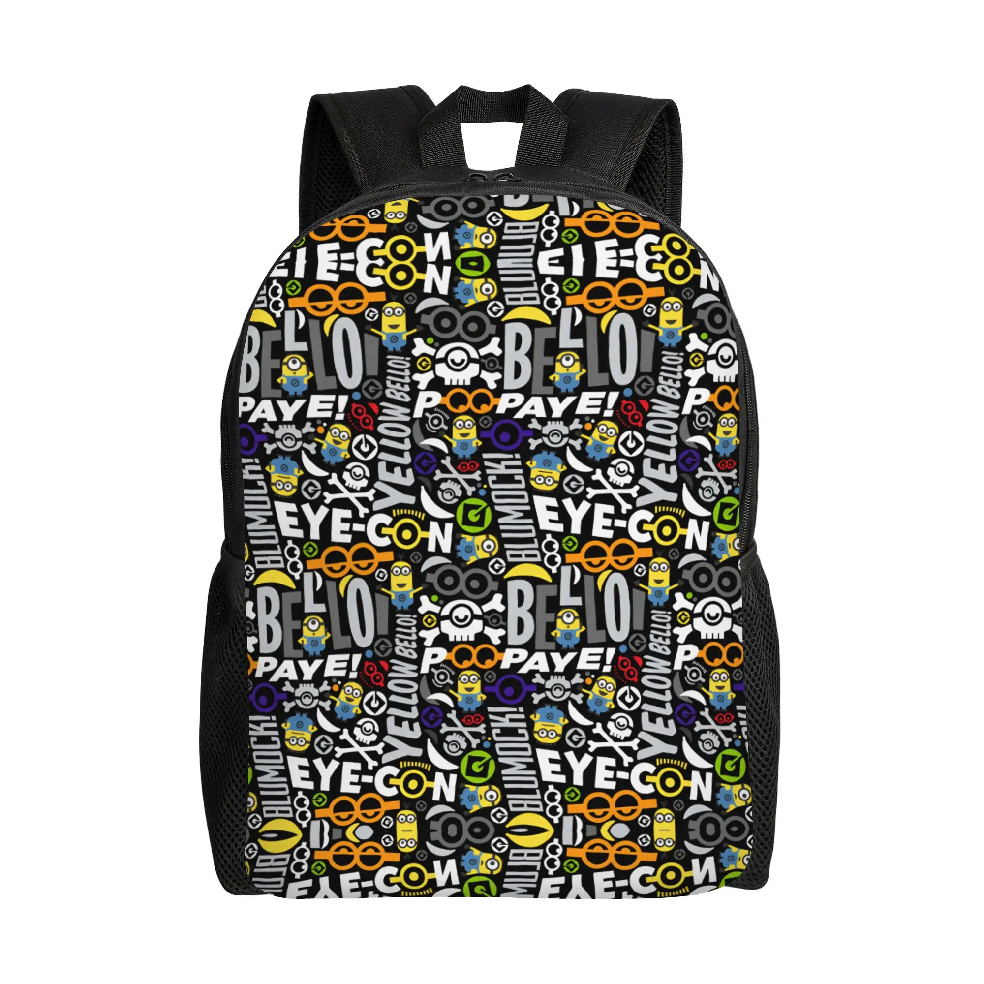 M-Miniones Laptop Backpack Women Men Basic Bookbag for College School Student Film Bag