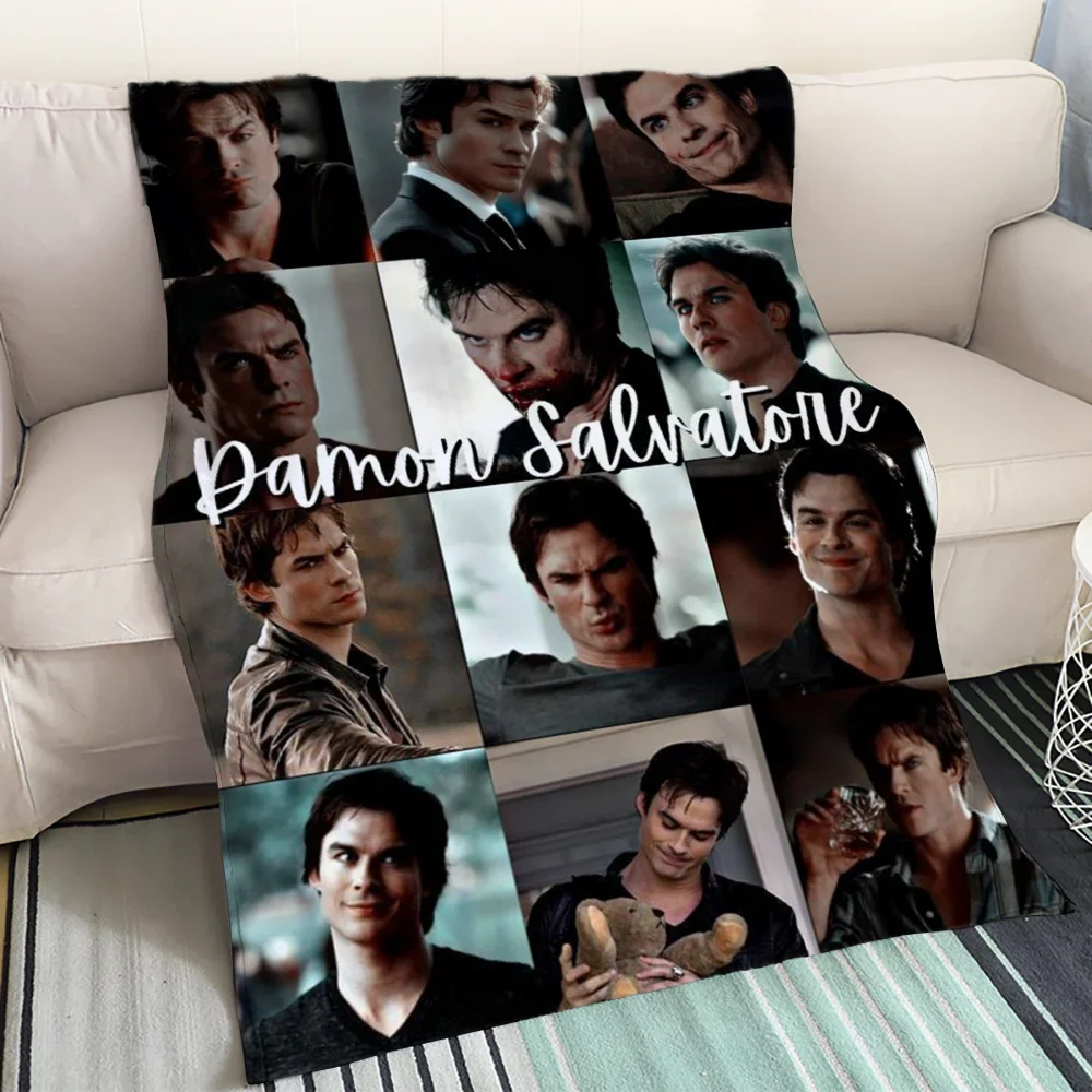 Blankets & Throw Blanket for Sofa Luxury Bedding Damon Salvatore Bed Blankets and Throws Fluffy Plaid Interior for Home Cobija