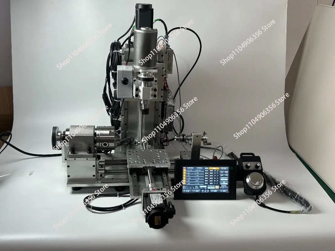 Mini numerical control turning and milling machine, desktop model, can be driven,drilled and milled, suitable for DIY, teaching