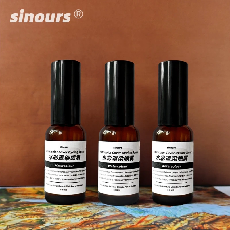 30ml Watercolor Glazing Medium Spray Ultra Fine Nozzle Mist for Multi Layer Overlay Bleed Precipitation Watercolor Art Creation