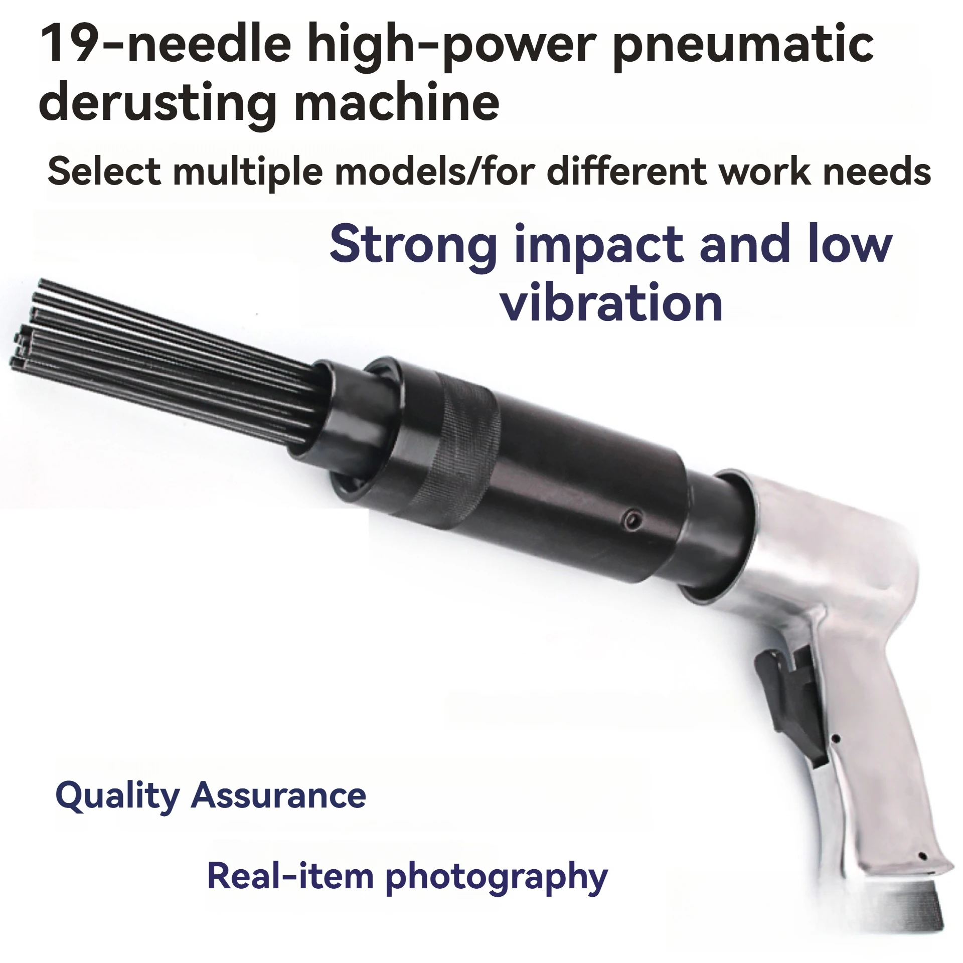 Pneumatic Needle Scaler, Industrial Air Needle Rust Removal Gun for Marine Ship, Air Shovel Tool