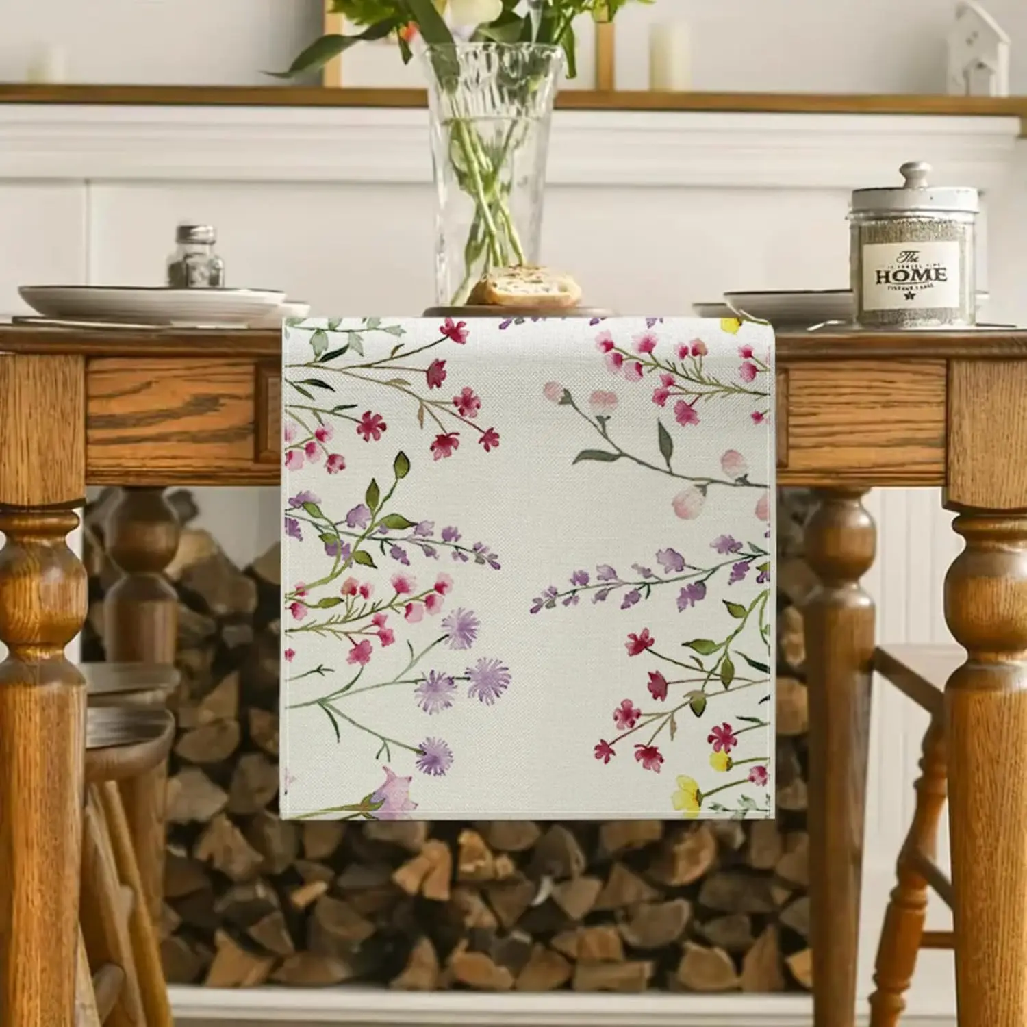 Wildflower Bloom Table Runner Spring Summer Seasonal Kitchen Table Decor Printed Ideal for Indoor & Outdoor Birthday & Family