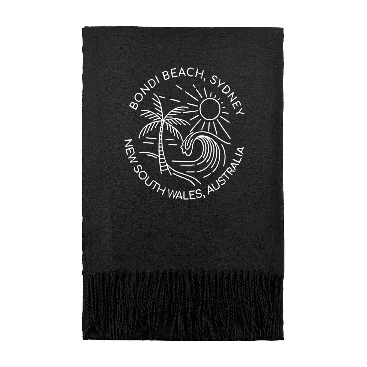 Bondi Beach Сидней Австралия Текст Ретро Ежедневный холодостойкий длинный шарф Теплый унисекс