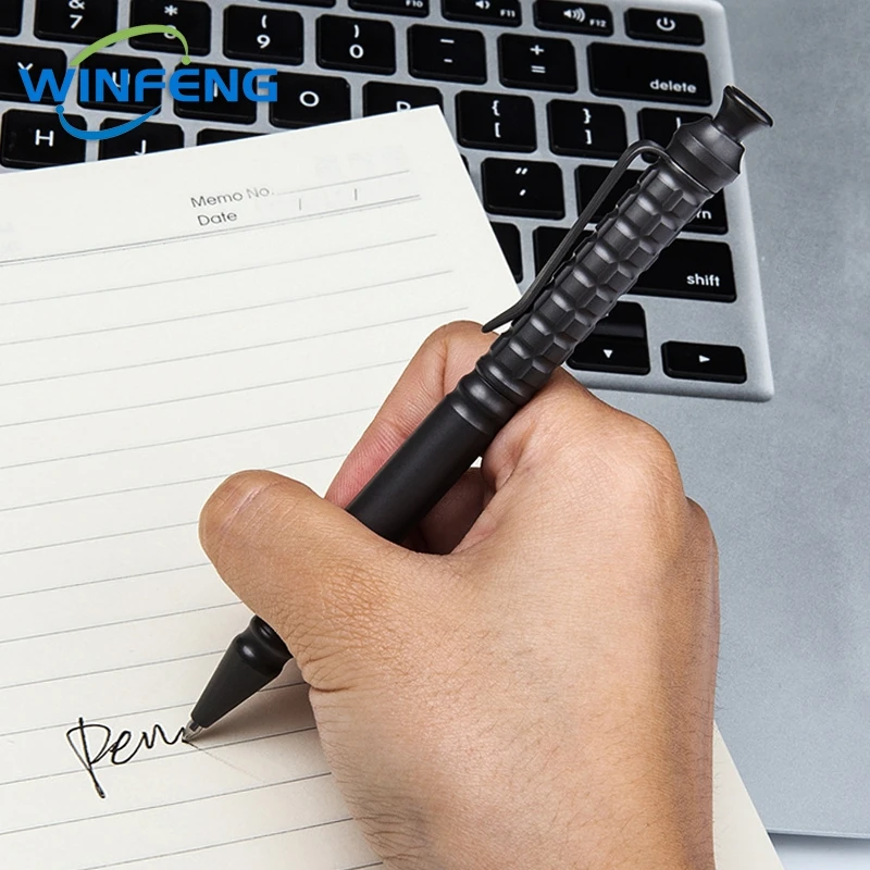 Luxury Titanium Alloy Tactical Pen Self Defense Emergency Window Breaker Retractable Ballpoint Business Signature Writing Pen