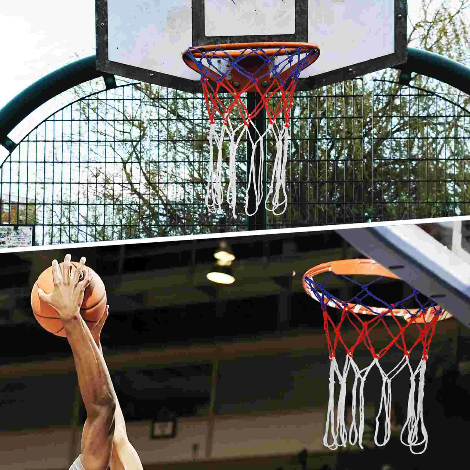 2 Pcs Basket Basketball Net Thick Indoor Accessories Outdoor Shot Training Professional Child