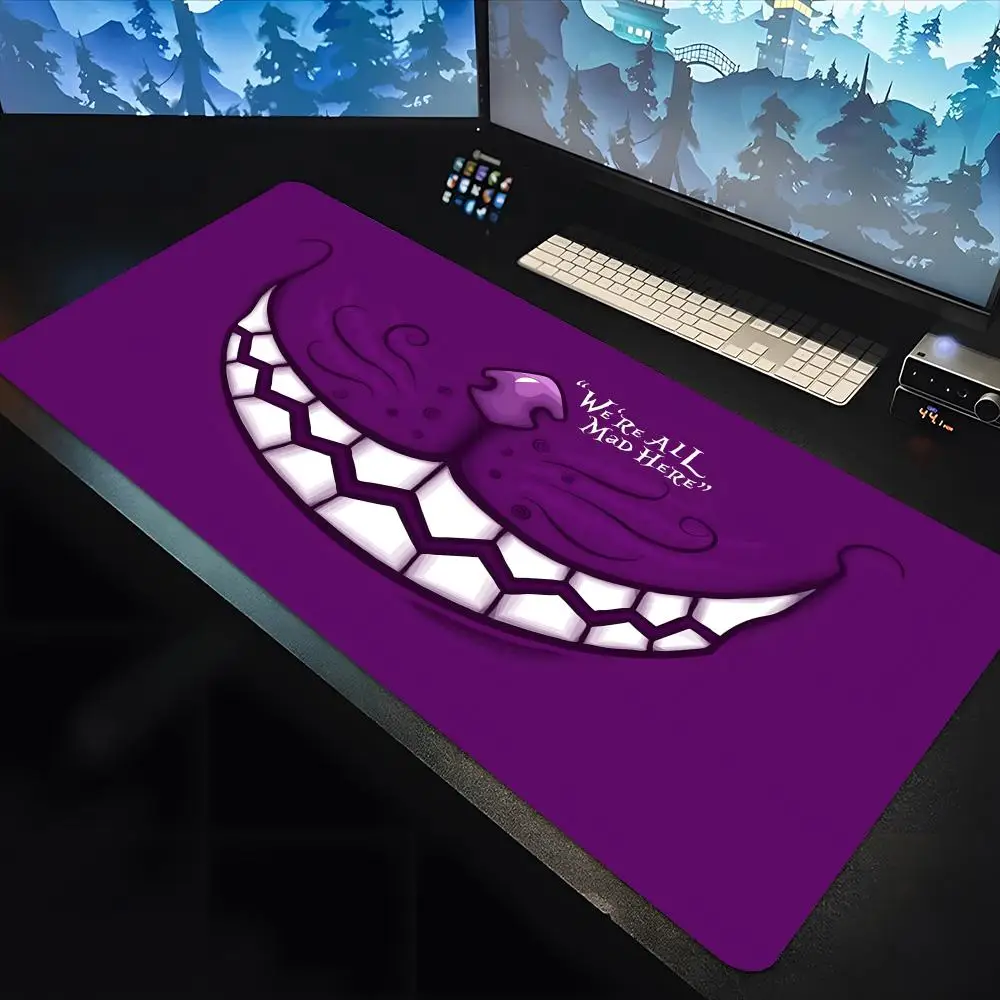 ديزني أليس في بلاد العجائب القط ماوس الوسادة سلامة كبيرة لوحة المفاتيح وسادة مكتب عدم الانزلاق المطاط الألعاب ماوس الوسادة الكمبيوتر المحمول السجاد 600x300