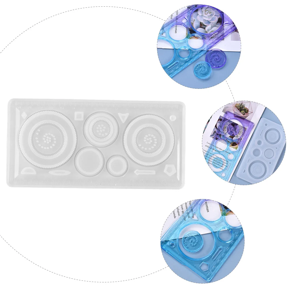 

1Pcs Waterdrop Crystal Silicone Mold DIY Resin Curve Ruler Drawing Tool Casting Mould Student Stationery Ruler Silicone Mold