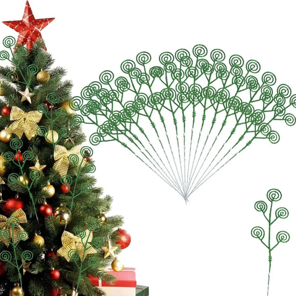 16個入り クリスマスツリーピック デコレーション キャンディケイン ウール製カーリーピック ロリポップ 大型 クリスマスツリートッパー飾り ホームベースフィラー